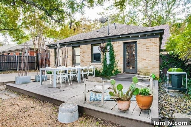 Totally Enchanted by This Hollywood Heights Tudor 19 Spacious Wooden Deck Perfect for Outdoor Entertaining in Backyard