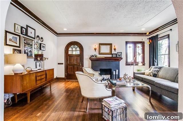 Totally Enchanted by This Hollywood Heights Tudor 4 Spacious Living Room with Natural Light and Hardwood Floors at 430 Valencia Street