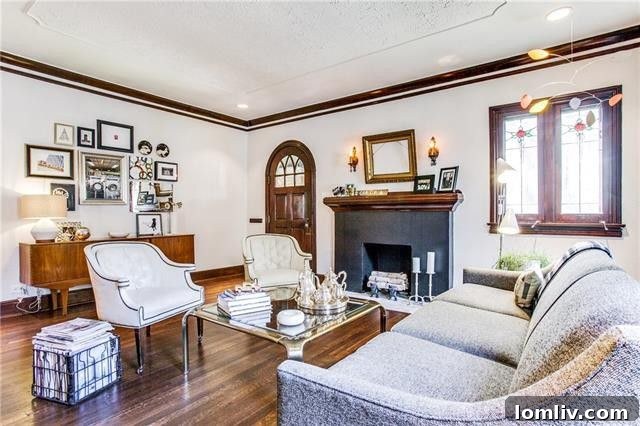 Totally Enchanted by This Hollywood Heights Tudor 5 Open Concept Living Area with Elegant Finishes in Hollywood Heights Tudor