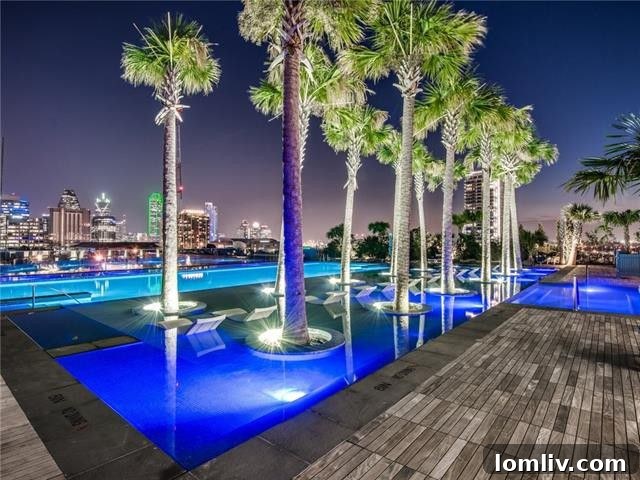 Blue Ciel luxury condo exterior in Uptown Dallas
