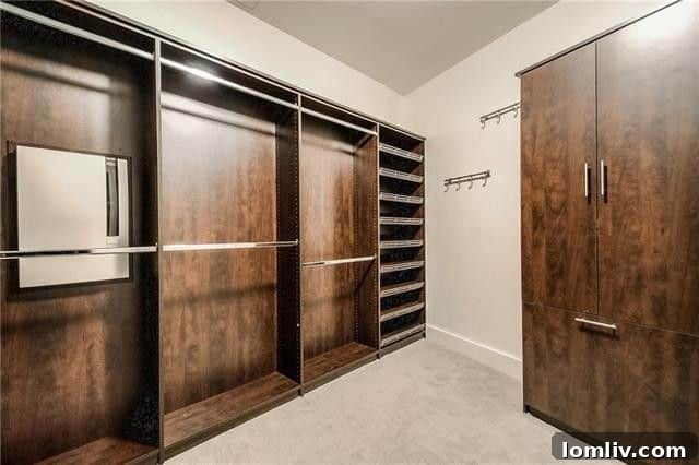 Spacious custom closet with ample storage solutions