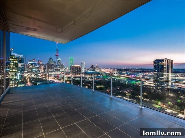 Spacious living area with city views in Blue Ciel condo