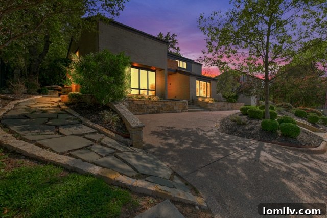 Expansive views of the lush landscape from a luxury home in Fort Worth's Overton Terrace Court