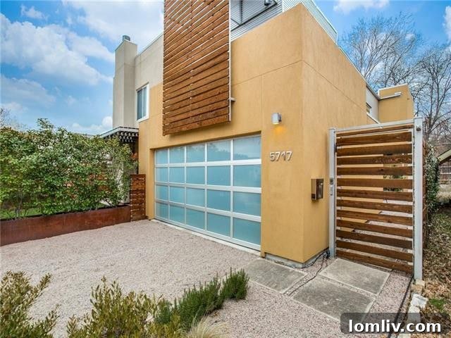 Exterior view of 5717 Penrose Avenue, a modern home with clean lines and a welcoming facade