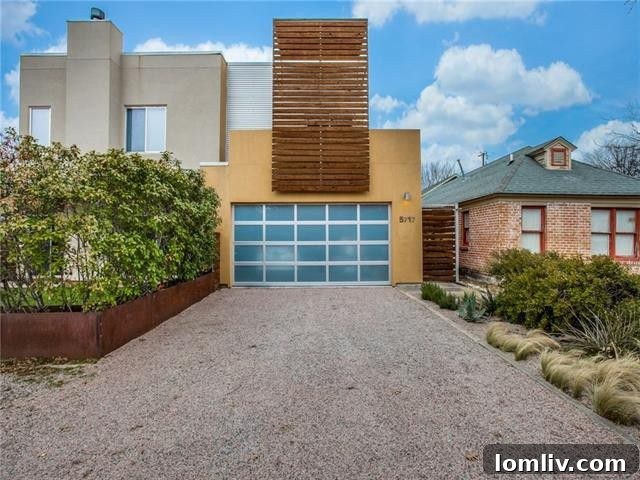 Stunning exterior facade of 5717 Penrose Avenue from a different angle, highlighting modern design