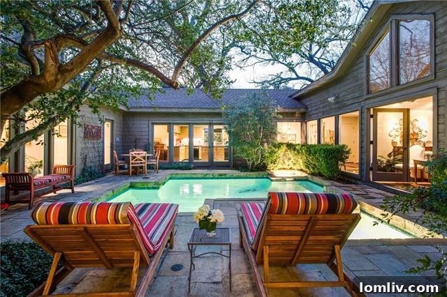 New And Notable Homes With Pools And Valley Views In Northwood Hills 3 Midcentury Modern Dallas Home Exterior with Pool