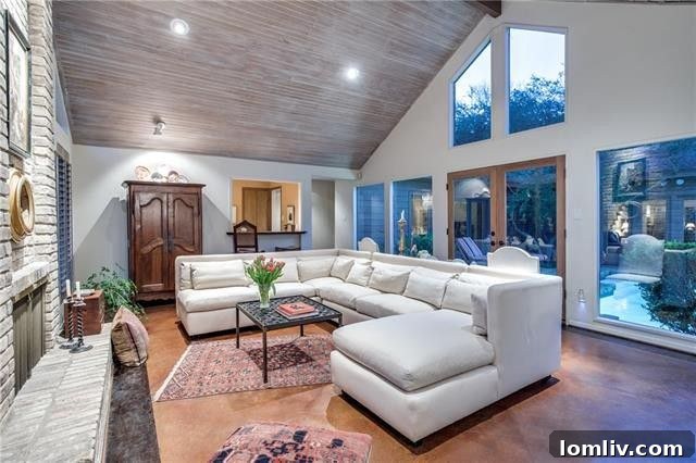 New And Notable Homes With Pools And Valley Views In Northwood Hills 6 Midcentury Modern Dallas Home Interior View
