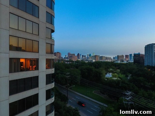 Claridge Unit 5D Corner Unit Dallas Night View