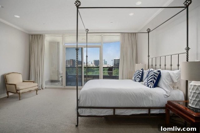 Claridge Unit 5D Master Bedroom Balcony View