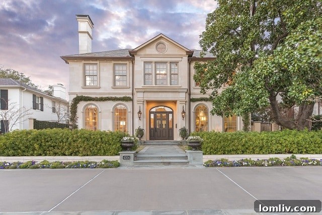 Elegant French Estate Exterior View at 4304 Belclaire Avenue