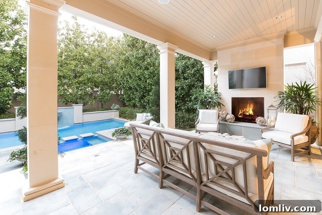 Spacious Main Living Area with French Doors Leading to Patio
