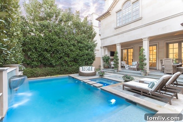 Luxurious Covered Patio Overlooking the Pool and Spa