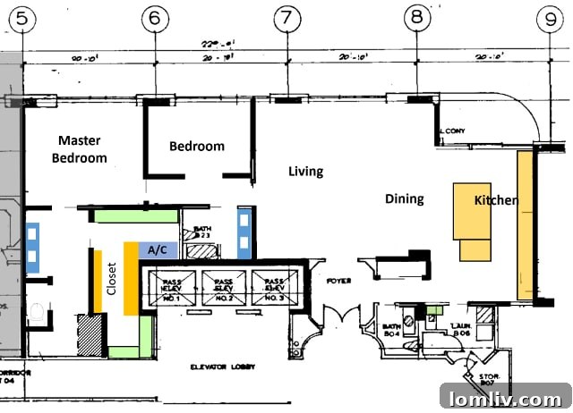 Full Unit B Option One floor plan for Claridge penthouse.