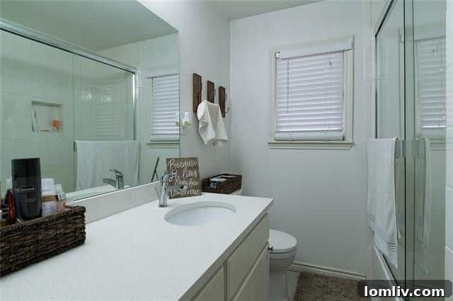 Updated bathroom in Dunhaven Road rental home in Dallas