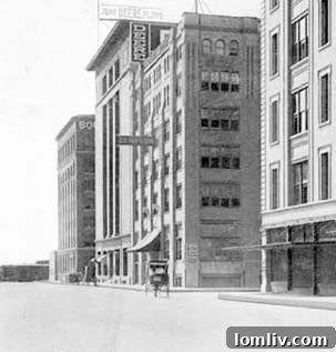 View of Elm Street showing the Tenison offices.