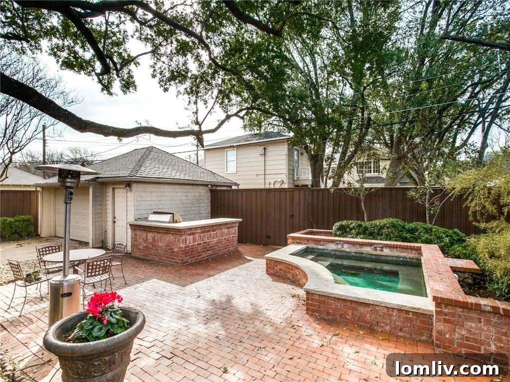 Lush Green Lawn and Backyard Landscape at 4421 Purdue