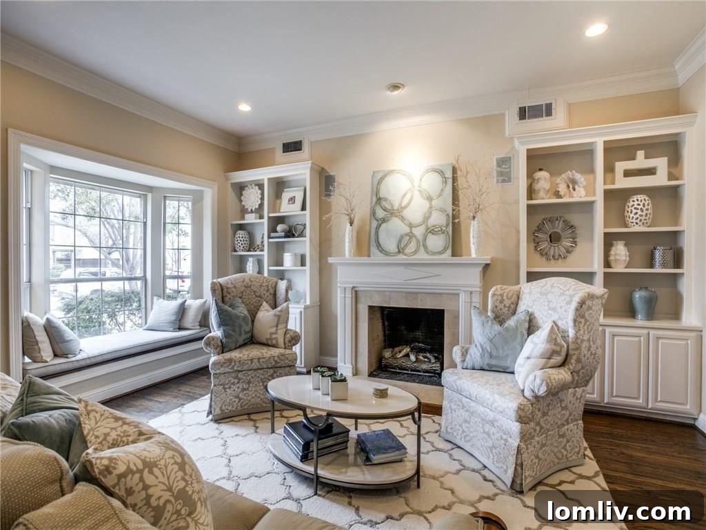 Spacious and Bright Living Area at 4421 Purdue