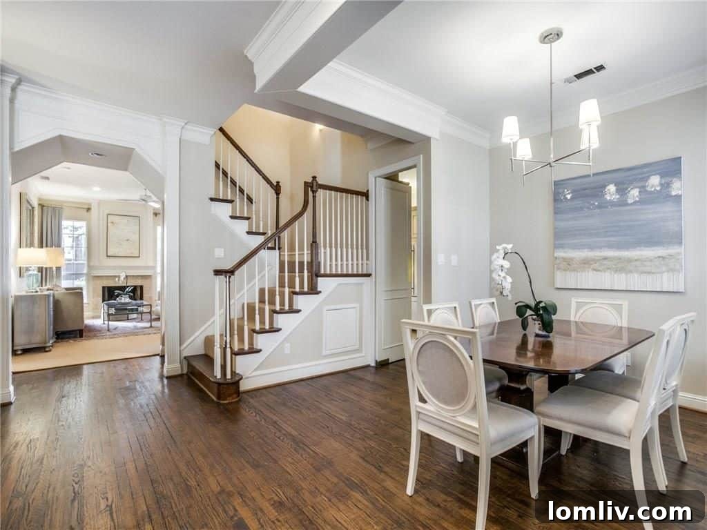 Dining Area Flowing into Living Space at 4421 Purdue