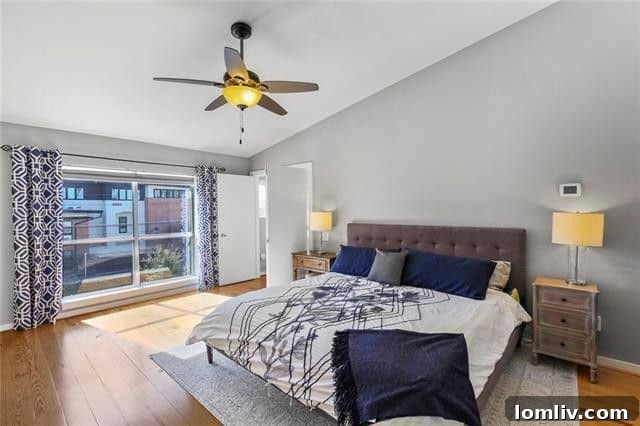 Bright Master Bedroom with Abundant Natural Light