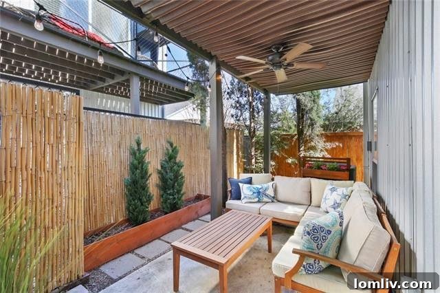Secluded Private Patio for Outdoor Entertaining