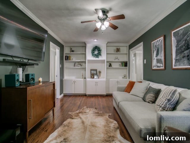 Cozy and stylish seating area bathed in natural light, showcasing tasteful decor at Livenshire Dr Dallas