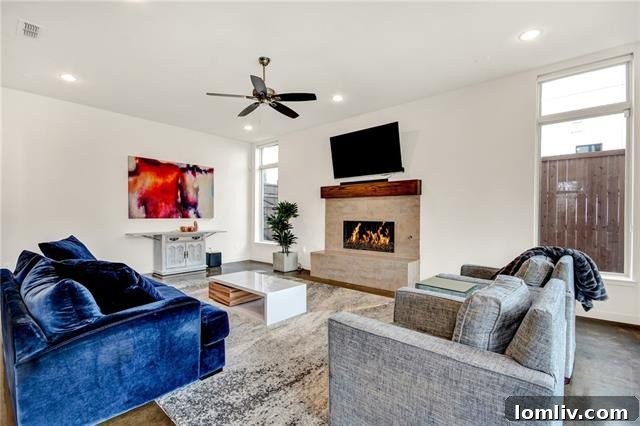 Spacious Open Concept Living Room