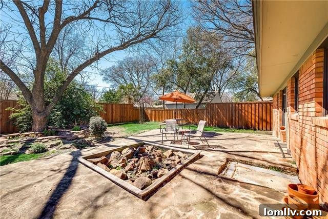 Backyard of 417 Easton Road with fire pit