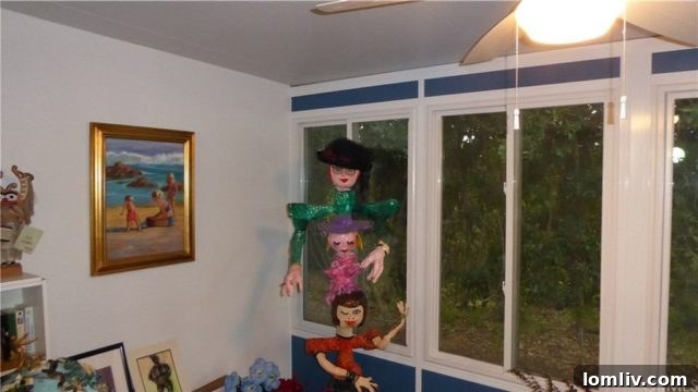 Unusual paper mache statue of a cockeyed Uncle Sam in a Laguna Woods condo