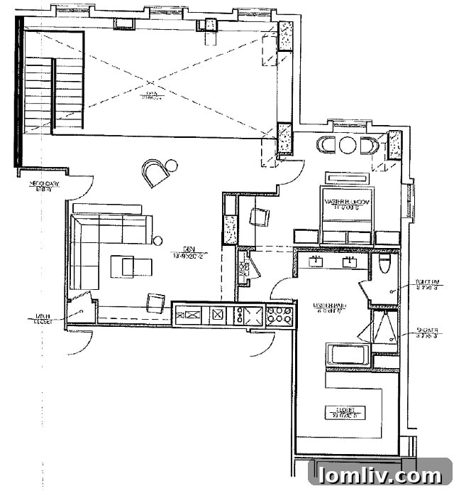 Vendome Penthouse 20F Floorplan Dallas