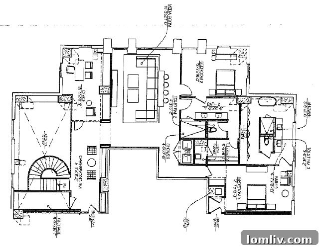 Vendome Penthouse 20E Floorplan Upper Level Dallas