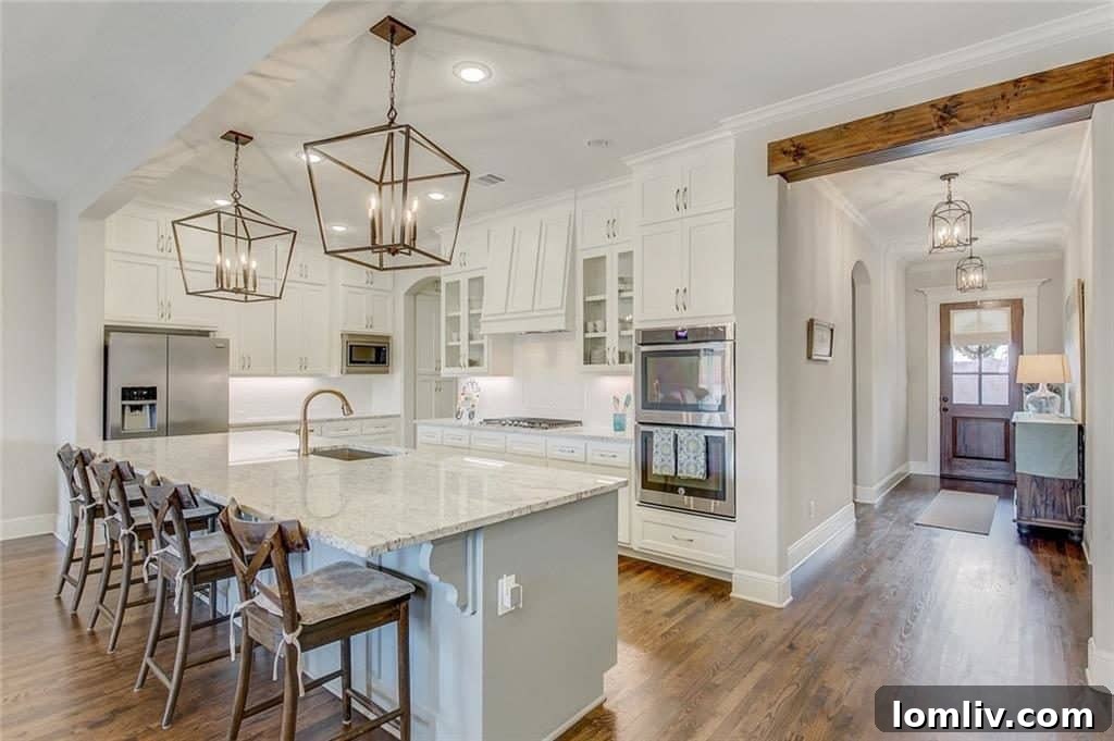 The inviting open floor plan of 612 Rockledge Court, built in 2018 by Village Homes, featuring fine finishes and ample natural light.