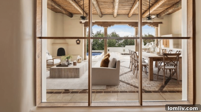 George Strait's estate outdoor patio and living area