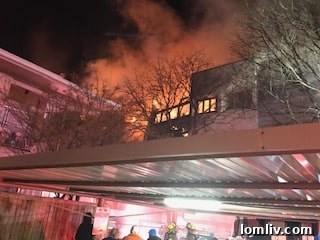Debris and destruction at the Preston Place fire site