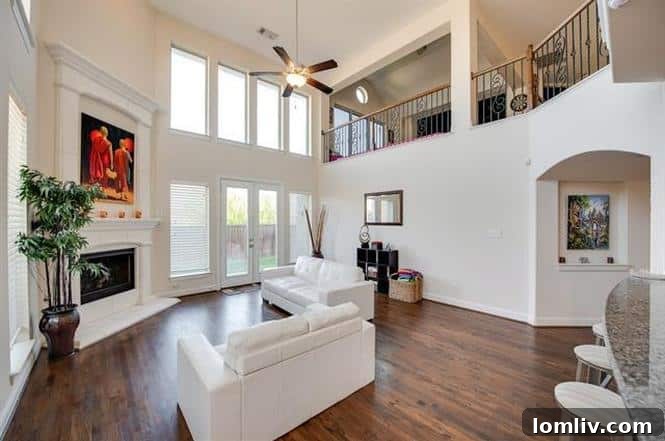 Modern kitchen with stainless steel appliances and large island