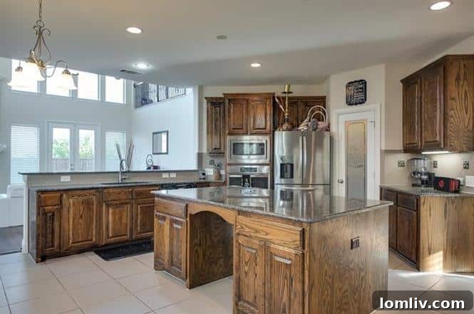 Spacious dining area adjacent to the kitchen