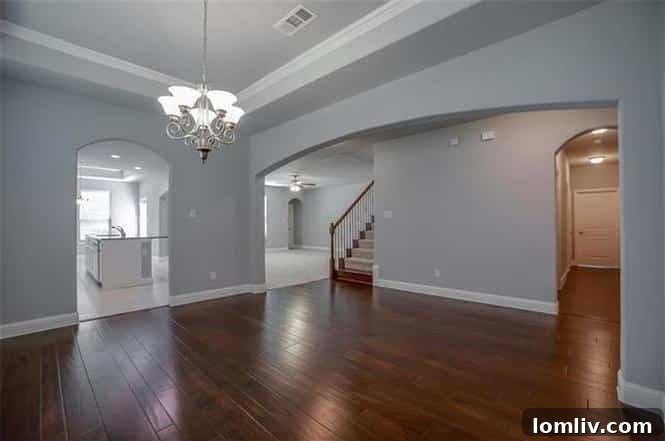 Spacious kitchen with granite countertops and stainless steel appliances