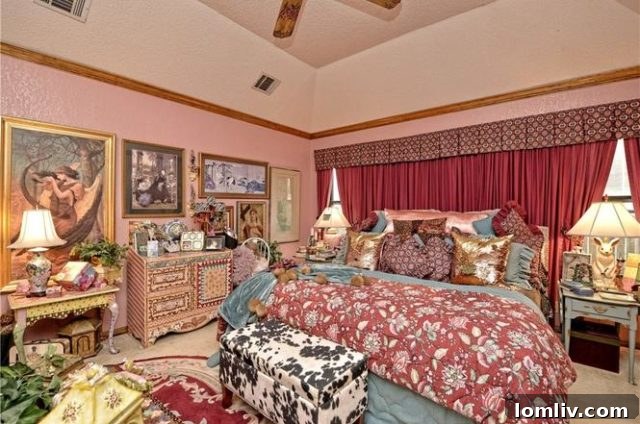 Another interior view, highlighting more 80s furniture and decorative touches in a different room.