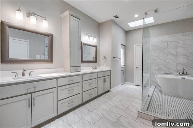 Luxury Master Bathroom with Freestanding Tub Dallas