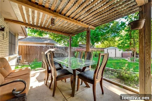 Shaded Backyard with Patios in Dallas