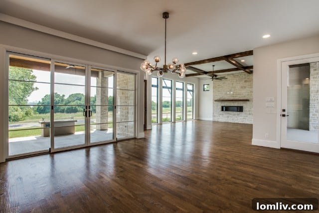 Luxurious living room in a custom Dallas home