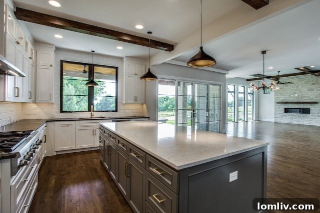 Elegant kitchen design in a Dallas custom build