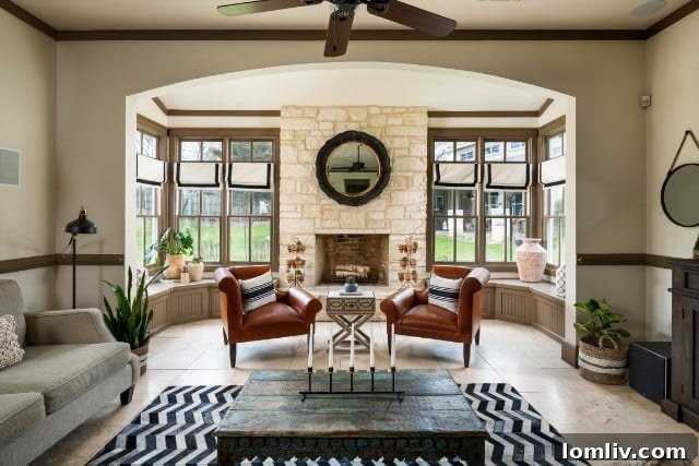 Serene private balcony overlooking the expansive green grounds