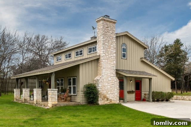 Charming guesthouse with a patio, offering privacy and versatility, set amidst lush landscaping