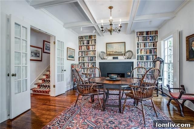 Cozy seating area with historic brick flooring at 3503 Crescent Avenue