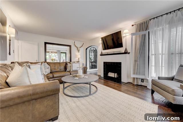 Bright and Inviting Living Room in a Vintage Home