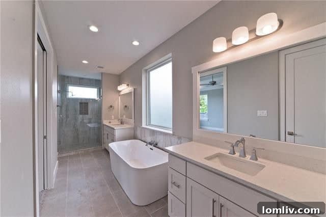 Luxurious Master Bathroom with Freestanding Tub