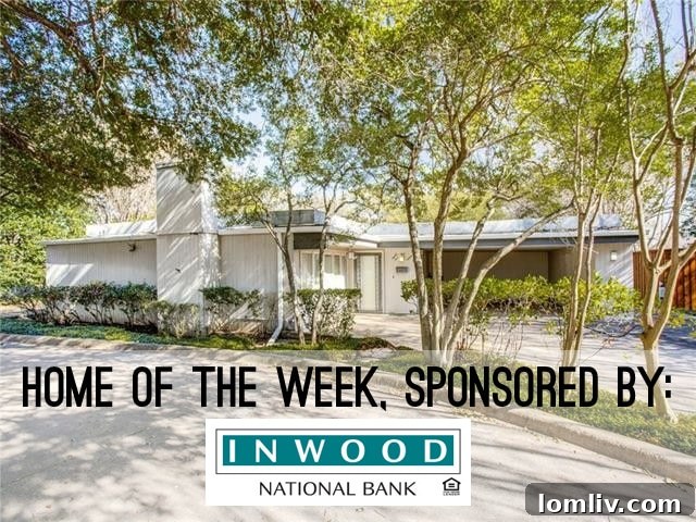 Midcentury Modern home exterior at 9516 Alta Mira Drive, Dallas
