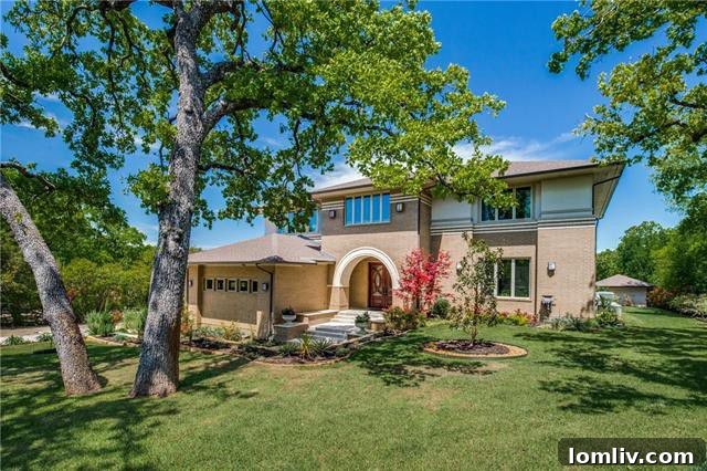 Luxury Southlake Home Exterior with Beautiful Landscaping