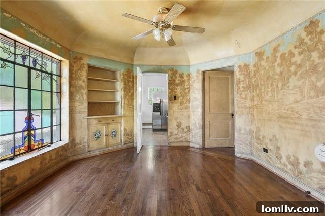 Charming Mediterranean-style duplex exterior at 6025 Lewis Street, Dallas