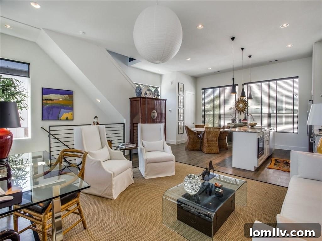 Spacious master bedroom with abundant natural light at 5811 Lindell Ave Dallas